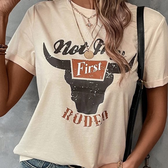 WOMENS NOT MY RODEO TEE SHIRT - Picture 2 of 4